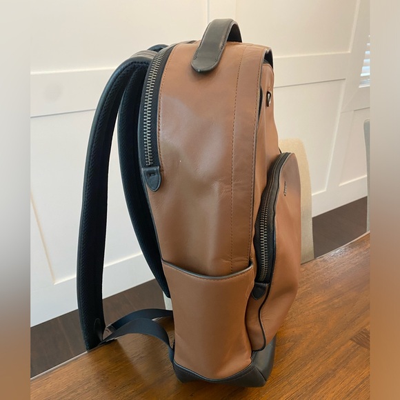 Coach Leather Graham Backpack in Saddle - Picture 2 of 12